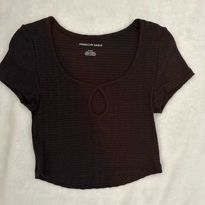 BLACK AMERICAN EAGLE TOP